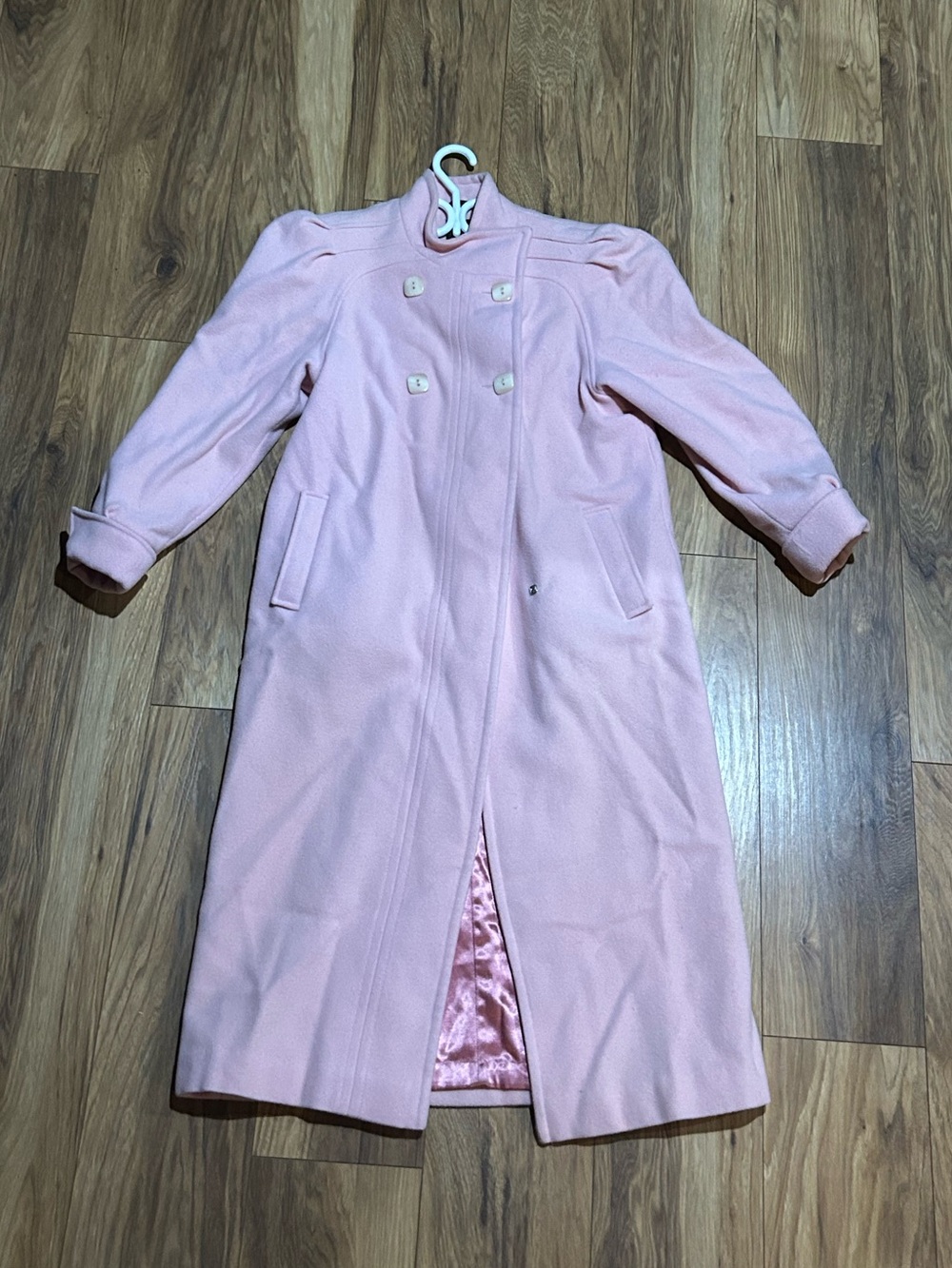 Vintage Electre Paris Pink Wool Coat – Made in Canada – Full Length